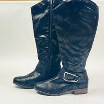 Torrid Black Wide Calf Womens 11W Riding Boots With Buckle Accent - $41.79