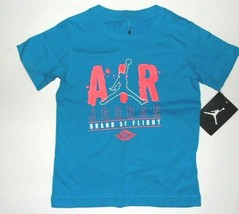 Air Jordan Boys T-Shirts Jordan Brand of Flight Blue Sizes 4 6 7 NWT - £10.61 GBP