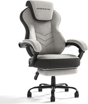 Computer Chair With Footrests, Swivel Design, High Back Fabric Gaming/Of... - £132.18 GBP