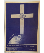 1965 Presbyterian Church Christian Cross Service bulletin Baltimore Mary... - $11.97