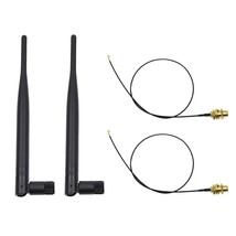 2 X Indoor Omni-Directional Wifi Antenna 802.11N/B/G Rp-Sma Female Conne... - £14.11 GBP