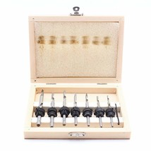 22Pc Countersink Drill Bit Set W/Adjustable Depth Stop Collars Counterbo... - $29.80