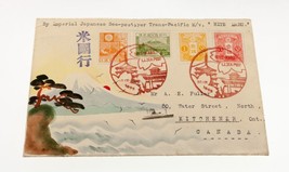 Karl Lewis 1933 Hand-Painted Watercolor Cover Japan to Ontario, CAN Hiye Maru C1 - £233.62 GBP