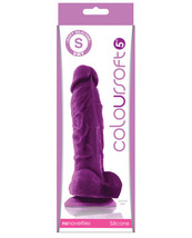 Coloursoft 5&quot; Silicone Soft Dildo - Purple - £19.54 GBP