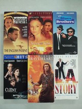 Lot of 6 VHS Blues Brothers Braveheart English Patient Client LA Story Anna King - £14.77 GBP