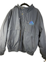 VTG Albertsons JACKET Hooded Adult Size M BLUE Zip Out Heavy MTM Recogni... - £79.79 GBP