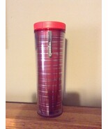 Starbucks red with silver tinsel stripe tumbler 16 oz New - $346.61 MXN