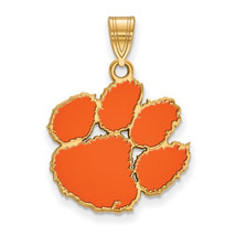 SS w/GP Clemson University Medium Enamel Pendant - $81.81