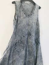 Luna Luz: Margarita Linen Short Tank Dress In Saltwash - £161.92 GBP