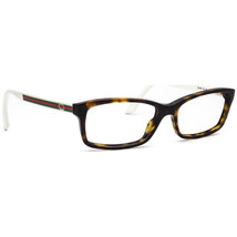 Gucci Eyeglasses GG 3181 73Z Dark Havana/White Rectangular Frame Italy 5... - $249.99