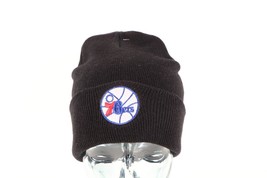 NOS Vintage NBA Philadelphia 76ers Spell Out Basketball Winter Beanie Hat Black - £35.00 GBP
