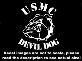 US Marine Corps USMC Devil Dog Bulldog Chesty Head Decal Bumper Sticker - $6.72+