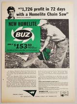 1957 Print Ad New Homelite BUZ Chain Saws Port Chester,New York - £12.33 GBP