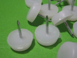 Furniture Feet Plastic Glide Nails Pads 15mm Chair Table Leg Protector - £0.98 GBP+