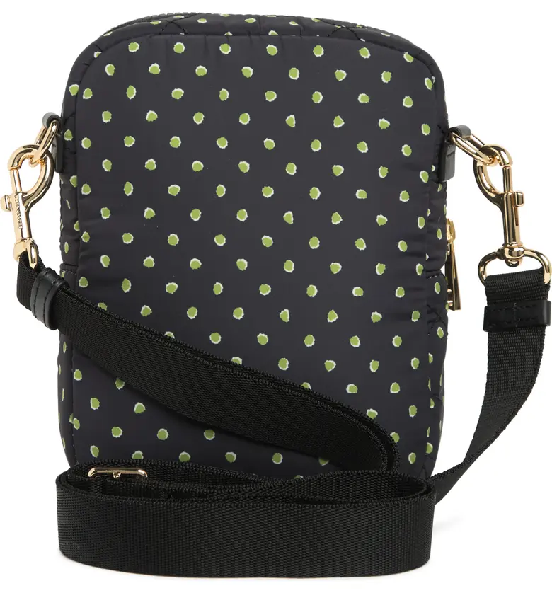 Marc Jacobs Zip N/S Quilted Nylon Pouch Phone Crossbody ~NWT~ Peridot Dots Item image 4