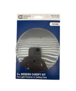 Commercial Electric Modern Canopy Kit for Ceiling Light Fixtures Matte B... - $8.99
