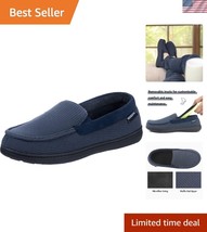 Breathable Men&#39;s Moccasin Slippers with Removable EVA Insole for All-Day... - $40.50