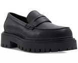 ALDO Women Slip On Lug Sole Platform Loafers Bigstrut Size US 6 Black Le... - £44.58 GBP