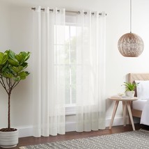 Eclipse Kiara Modern Sheer Voile Light Filtering Grommet Window Curtains... - £29.26 GBP