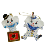 Vintage Hand Painted Circus Mouse Ceramic Hanging Ornaments Clown Jack i... - $470.03 MXN
