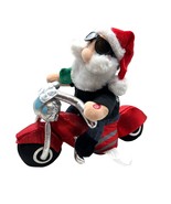 Gemmy Animated Motorcycle Santa Biker Sunglasses Plays Wild Thing Works ... - £17.60 GBP