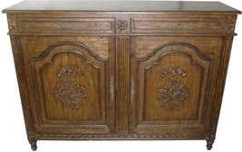 Sideboard French Louis XVI Style Hand-Carved Wood, 2-Door 2-Drawer - £2,021.57 GBP