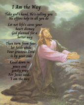 Never Framed 8 x 10 Religious Wall Art Print and Decor Jesus Praying Poster - £6.30 GBP+