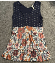 Matilda Jane Miri Floral Tunic Tank Top Size Small Floral Print - $25.06