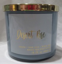 Kirkland&#39;s 14.25 oz Jar 3-Wick Candle up to 40 hours DESERT ROSE black oud - £23.58 GBP