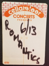 ROMANTICS - VINTAGE CONCERT TOUR CLOTH BACKSTAGE PASS ***LAST ONE*** - $10.00