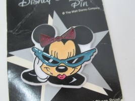 Disney trading pin Minnie Mouse glitter bow green glasses Gibson greetings  - $7.91