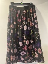 Lularoe Llr Size Large Skirt Purple And Light Pink Floral #733 - £28.03 GBP