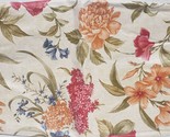 Flannel Back Vinyl Tablecloth 60&quot; Round (4-6 ppl) MULTICOLOR FLOWERS ON ... - $14.84