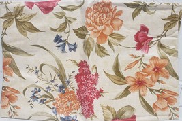 Flannel Back Vinyl Tablecloth 60&quot; Round (4-6 ppl) MULTICOLOR FLOWERS ON ... - $14.84