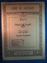 Vintage Foglio Musica June IN Gennaio Robin &amp; Rainger Songbook - £26.03 GBP