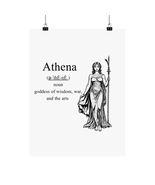 Athena Matte Vertical Posters | Inspirational Art, Mythology Decor, 12&quot; ... - $23.82 CAD