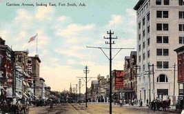 Garrison Avenue Looking East Fort Smith Arkansas 1910 postcard - £5.84 GBP
