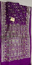 Premium Wedding Saree, Bridal Saree, Vintage Sari, Gold Zari, Zarkan, Zardozi, H - £199.44 GBP