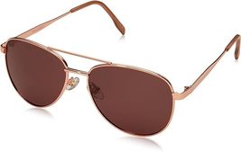 Foster Grant Women&#39;s Prelude Aviator Polarized Sunglasses Gold/Rose - £12.53 GBP