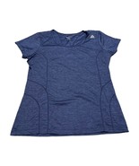 Reebok Top Womens Medium Heather Navy Short Sleeve Performance Pullover ... - £14.54 GBP