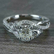 2Ct Cushion Cut Diamond Vintage Engagement Wedding Ring in 14K White Gold Finish - £72.67 GBP