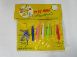 Vintage Dime Store Toy Play More Launderette Set Purple - £6.30 GBP