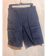 NEW Lands&#39; End Mens SZ 32 Delta Airlines Uniform Blue Navy Cargo Shorts B2 - $19.79