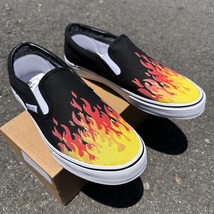 Hot Flame Shoes BLVD Custom Original Slip Ons - Men&#39;s And Women&#39;s Shoes - $99.00
