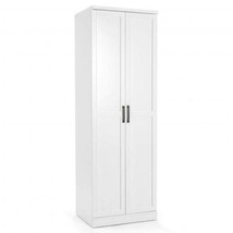 70 Inch Freestanding Storage Cabinet with 2 Doors and 5 Shelves-White - £263.31 GBP