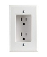 Leviton 689-W 15 Amp 1-Gang Recessed Duplex Receptacle, Residential Grad... - $30.40 CAD