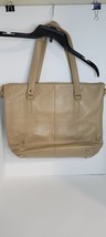 Ora Delphine Beige Pebbled Leather Oversized Shoulder Bag Purse - $49.49