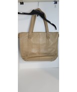 Ora Delphine Beige Pebbled Leather Oversized Shoulder Bag Purse - £39.10 GBP
