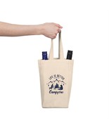 Double Wine Tote Bag 100% Cotton Canvas Holds 750ml Wine Bottles Camping - $31.93