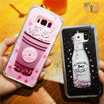 Bottle Sparkle Waterfall Liquid Phone Case Cover Samsung S8+ S7 Note 8 iPhone X - £4.41 GBP+